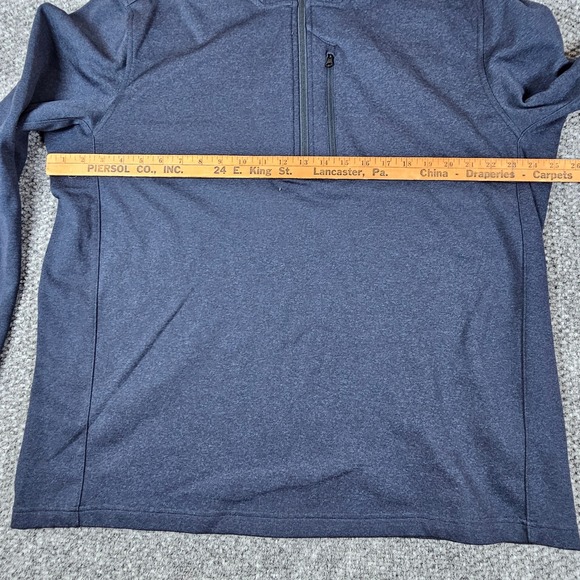 The North Face Mens XXL Navy Blue 1/4 Zip Fleece Pullover Sweatshirt - Picture 6 of 8